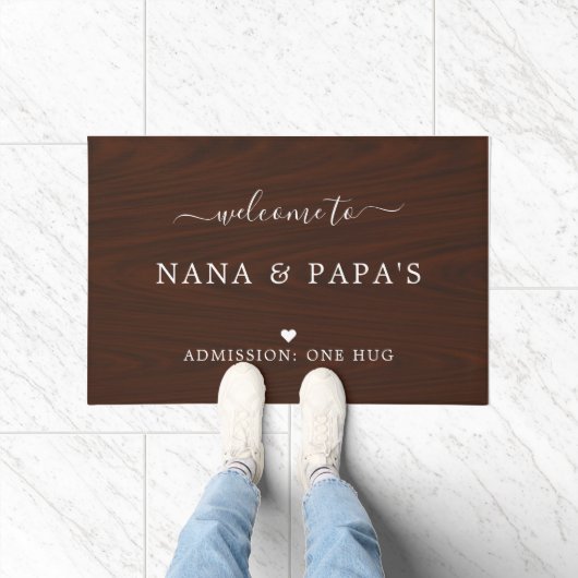 Nana & Papa's House Doormatへようこそ ドアマット (室内)