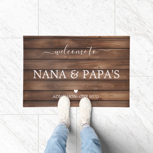 Nana & Papa's House Doormatへようこそ ドアマット (室内)