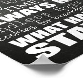 Nana & Papa's House Rules Chalkboardポスター ポスター (角)