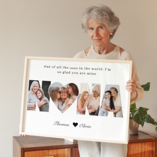 Nana Photo Collage Grandma Keepsake from Grandkids ポスター
