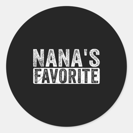 Nana’s Favorite Cute Family Granhild Quote Proud G ラウンドシール (正面)