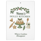 Nana’s Holly Kitchen — Personalized Holiday Clipbo クリップボード (裏面)