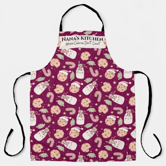 Nana’s Kitchen Apron – Funny Grandmother エプロン (正面)