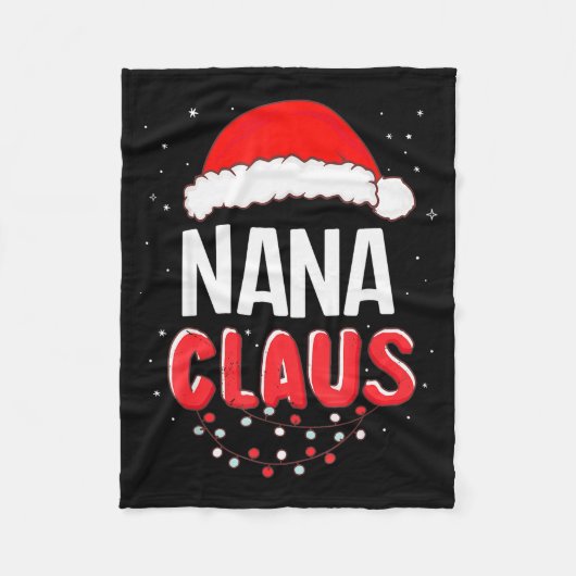 Nana Santa Claus Christmas Matching Costume フリースブランケット (正面)