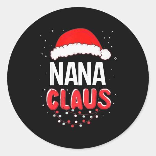 Nana Santa Claus Christmas Matching Costume  ラウンドシール (正面)
