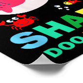 Nana Shark Shirt, Fathers Day Gift From Wife Son D ポスター (角)