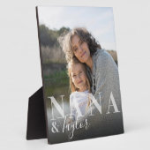 Nana & Surg孫スクリプト名Photo Keepsake フォトプラーク (側面)