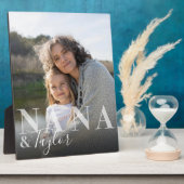 Nana & Surg孫スクリプト名Photo Keepsake フォトプラーク (側面)