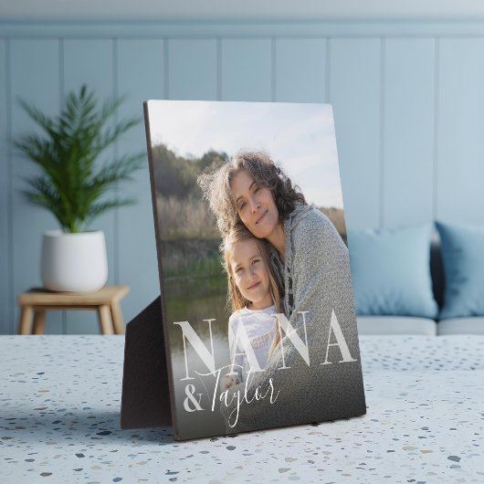 Nana & Surg孫スクリプト名Photo Keepsake フォトプラーク