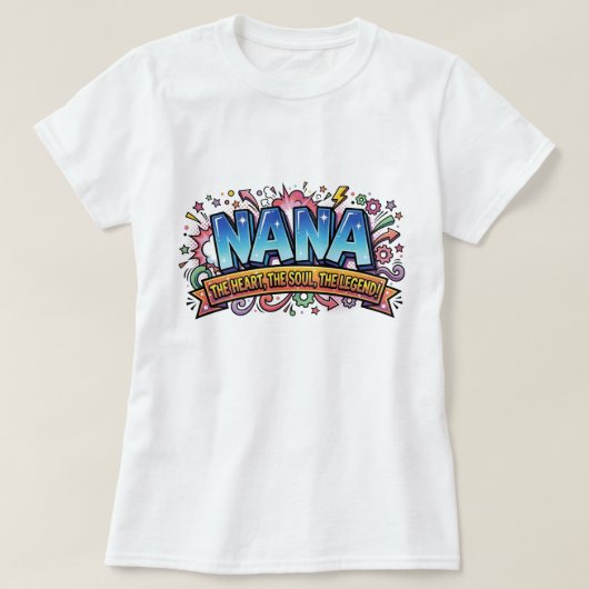 Nana The Heart The Soul The Legend Comic Pop Art Tシャツ (デザイン正面)