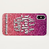 NANA THINGのグリッターカスタムタイポグラフィ Case-Mate iPhoneケース (裏面(横))