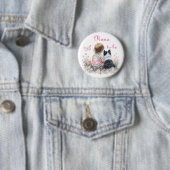 Nana to be | Pink Baby and Puppy Baby Shower 缶バッジ (インサイチュ)