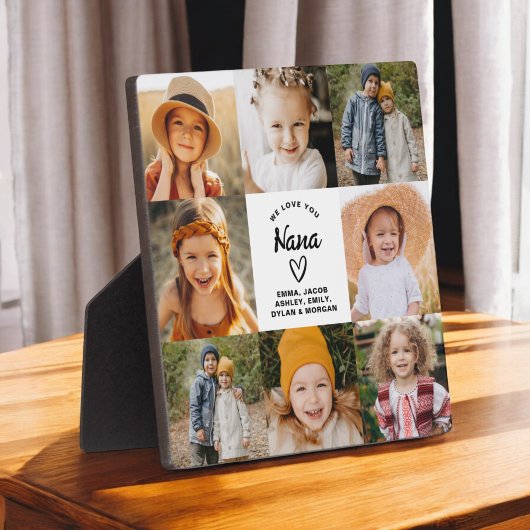 Nana We Love YouハートモダンPhoto Collage フォトプラーク