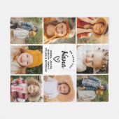 Nana We Love youハートモダンPhoto Collage フリースブランケット (正面(横))