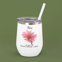Nana We Love You Pink Flower Waterbottle