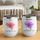 Nana We Love You Pink Flower Waterbottle