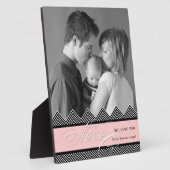 Nana Zig Zag Chevron写真モダンパーソナライズされた フォトプラーク (側面)