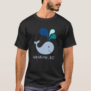 Nanaimo BCカナダかわいいクジラの恋人の漫画 Tシャツ