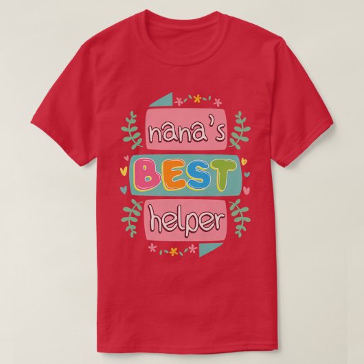 Nana'sヘルパー最高の孫孫Grandkidsおばあちゃん Tシャツ (デザイン正面)