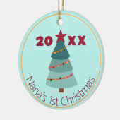 Nana's第1回クリスマスフォトオーナメント セラミックオーナメント (左)