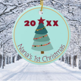Nana's第1回クリスマスフォトオーナメント セラミックオーナメント