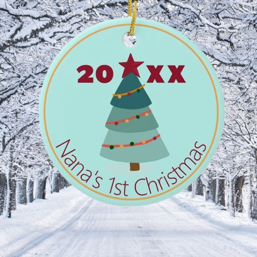 Nana's第1回クリスマスフォトオーナメント セラミックオーナメント