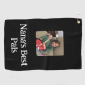 Nana's 最高の Pal(s)フォトブラック ゴルフタオル (横)