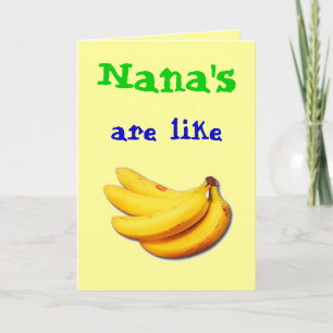 Nana's are like Banana's Greeting card カード