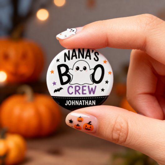 Nana's Boo Crew 1 お孫さんの名前 ハロウィン おばけ 缶バッジ