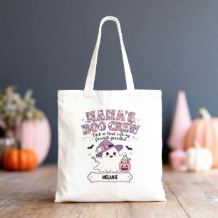 Nana's Boo Crew 1 孫の名前 ハロウィンのおばけ トートバッグ