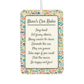 Nana's Car rules （または独自の）カスタム カーエアーフレッシュナー (正面)