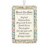 Nana's Car rules （または独自の）カスタム カーエアーフレッシュナー (裏面)