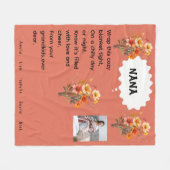 Nana's Cozy Wrap Fleece Blanket フリースブランケット (正面(横))