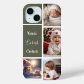 Nana's Cutest 連絡 4 Photo Collage Green Case-Mate iPhoneケース (裏面)