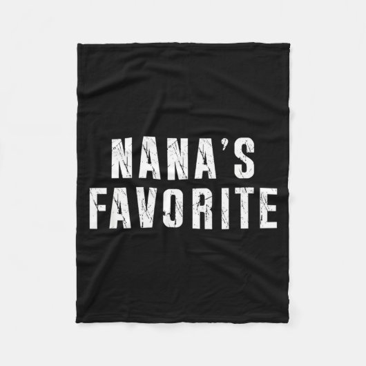 Nana's Favorite T Funny Grandma Grandparent Granhi フリースブランケット (正面)