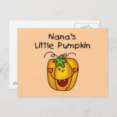 Nana's Little Pumpkin Tシャツとプレゼント ポストカード (正面/裏面)