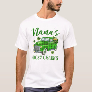 Nana's Lucky Charm Green Truck Shamrocks St Patric Tシャツ