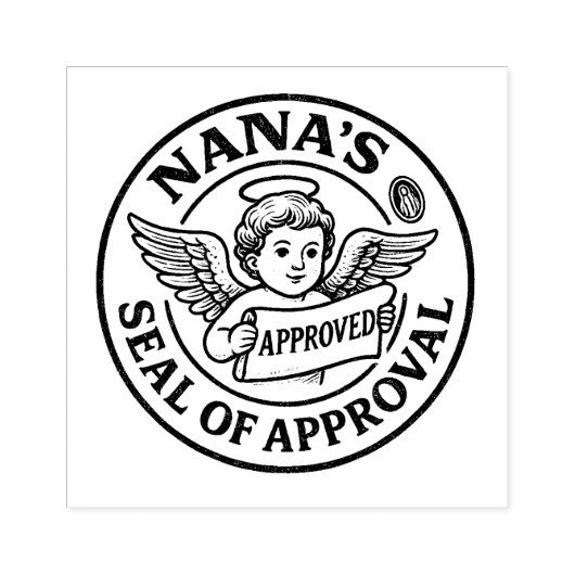 Nana's Seal of Approval Cherub Catholic ラバースタンプ (インプリント)
