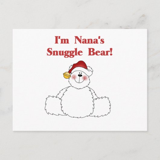 Nana's Snuggle Bear Tシャツとギフト ポストカード (正面)