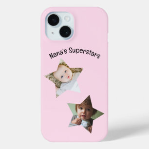 Nana's Superstars パーソナライズされた Two Photo文字 iPhone 15ケース