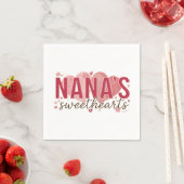 Nana's Sweethearts Birthday Napkins スタンダードカクテルナプキン (インサイチュ)