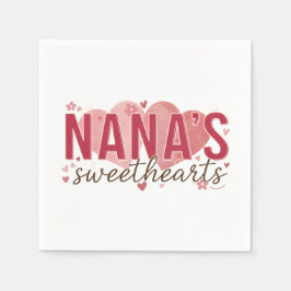 Nana's Sweethearts Birthday Napkins スタンダードカクテルナプキン