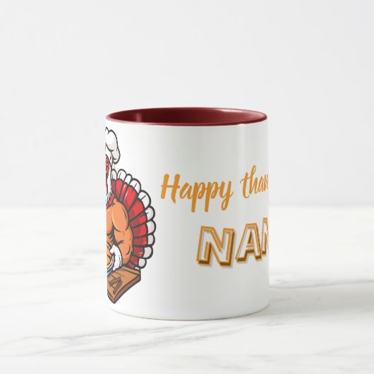 Nana's Turkey chef's pie Thanksgiving Mug マグカップ (中央)