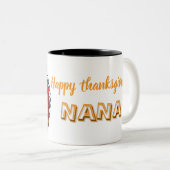 Nana's Turkey Thanksgiving Mug ツートーンマグカップ (正面右)