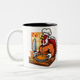 Nana's Turkey Thanksgiving Mug ツートーンマグカップ