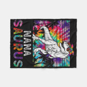 Nanasaurus恐竜Nana Saurusファミリーマッチングティ フリースブランケット (正面(横))