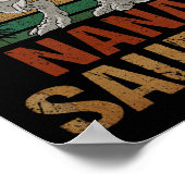 Nanasaurus Tレックス恐竜Nana Saurus母の日 ポスター (角)