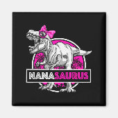 Nanasaurus T-rex Matching Funny Grandma Saurus Din マグネット (正面)