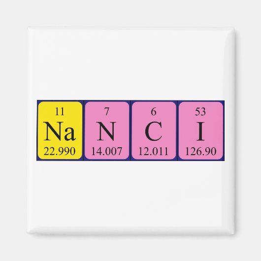 Nanci周期表名磁石 マグネット (正面)