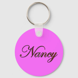 NANCY名前ブランドのギフトキーチェーンまたはジッパープル キーホルダー